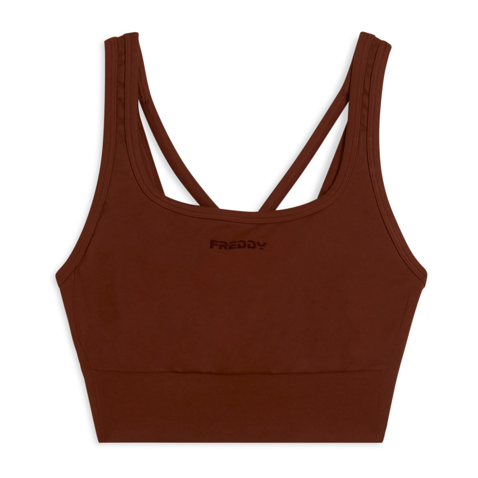 Top sportivo seamless supporto medio con inserti a costine