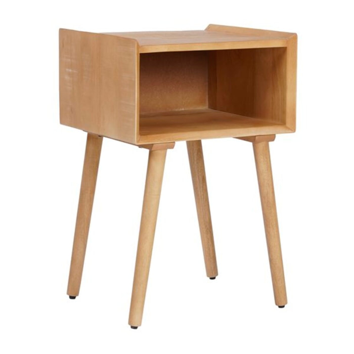 Table de chevet Malika -bois massif de mangue-couleur catuai 40 x 61 x 38 cm