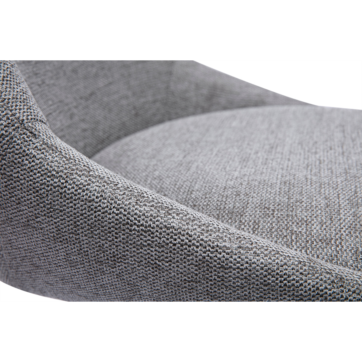 Tabourets de bar réglables pivotants 360° en tissu effet velours texturé gris et métal (lot de 2) ALESS