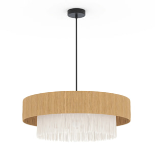 Suspension ronde en raphia 75 cm - Solara