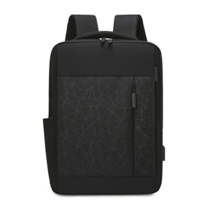 DAM Zaino per laptop  con interfaccia di ricarica USB. 30x11x42 cm. Colore nero