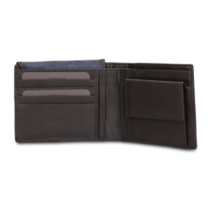 Portafoglio uomo in vera pelle - Modello Aosta - Casual - 12.0 x 10.0 x 2.5 cm