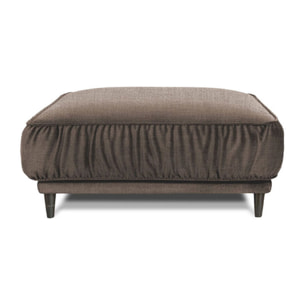 Pouf taille L Fiorenzo Tissu Taupe