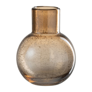J-Line vase Boule Goulot - verre - ambre - small - Ø 14.5 cm