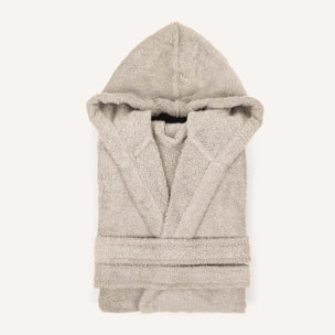 Albornoz capucha 450gr unisex gris claro