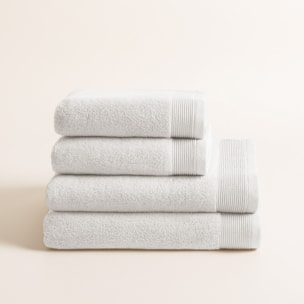 Lot de 4 serviettes Harmony White - Zero Twist - 600 grammes