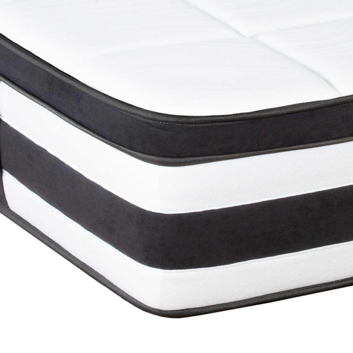 Matelas Hybride Fontainebleau, 25 cm, Soutien Ferme, Ressorts Ensachés & Mousse mémoire de forme