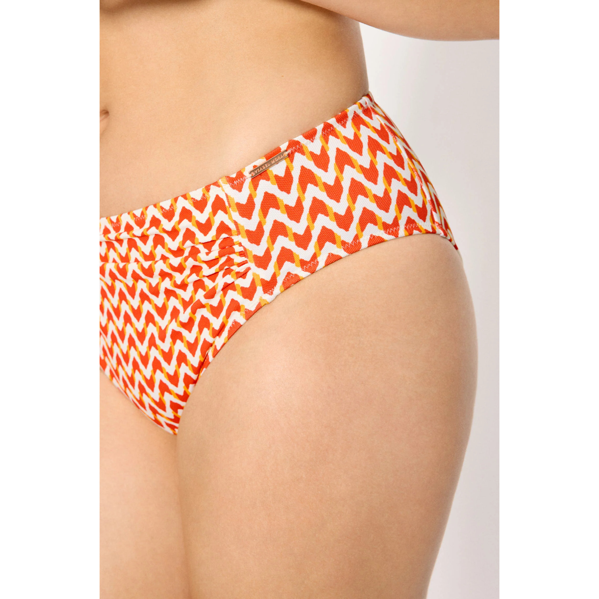 Slip bikini midi modellante Arancio