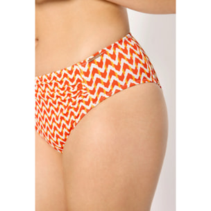 Slip bikini midi modellante Arancio