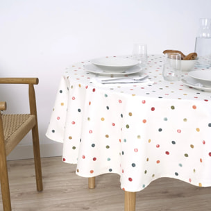 Nappe ronde anti-taches Boo Pois