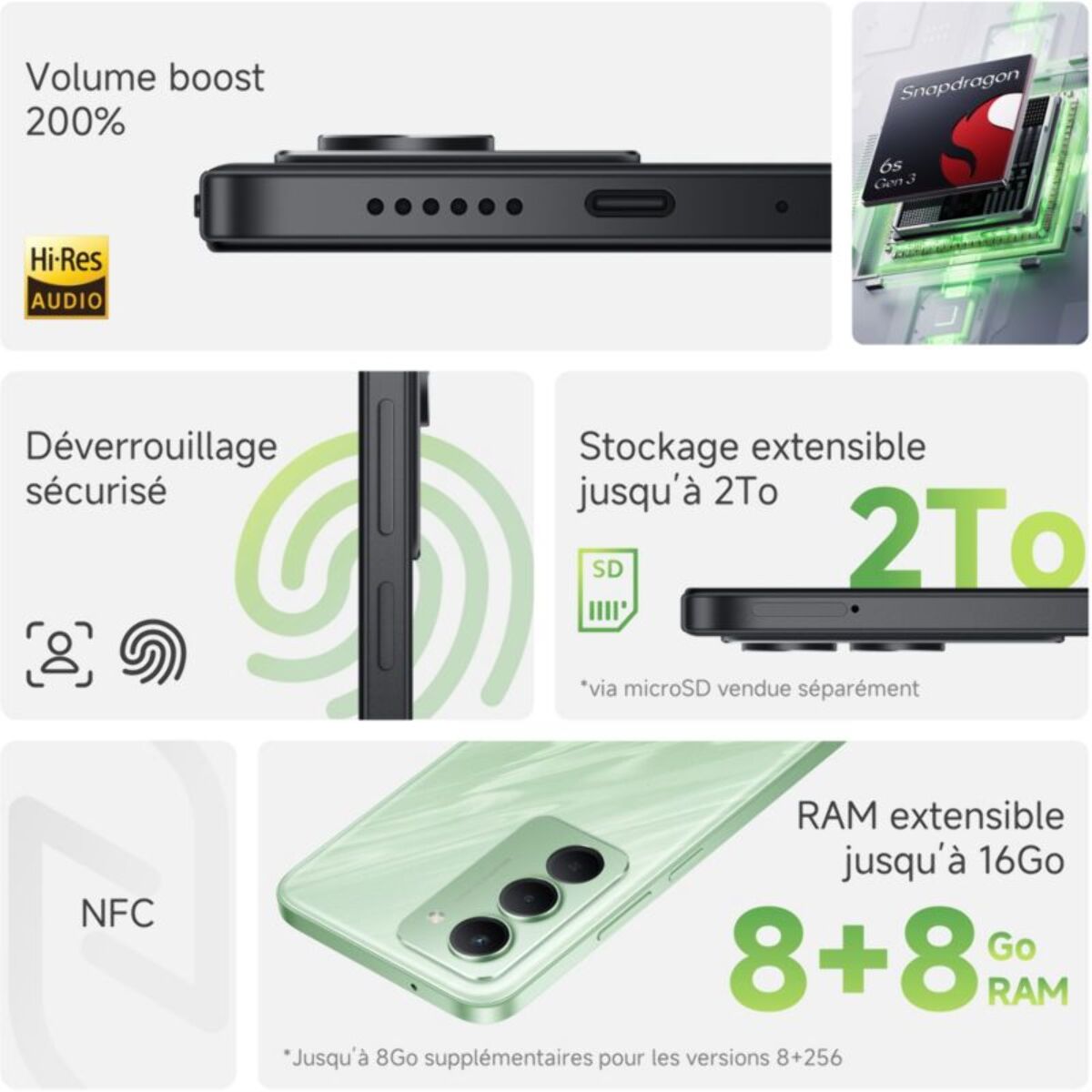 Smartphone XIAOMI Redmi 15 Gris 256Go 5G
