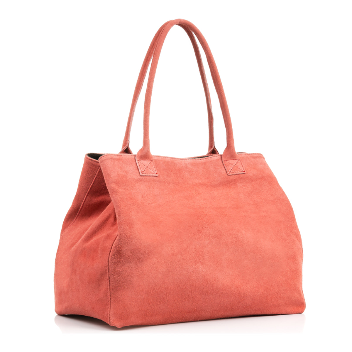Annagrazia Bolso Shopper Mujer.Piel auténtica Gamuza
