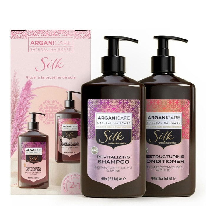 Silk - Coffret Revitalisant Shampooing 400ml + Après-Shampooing 400ml