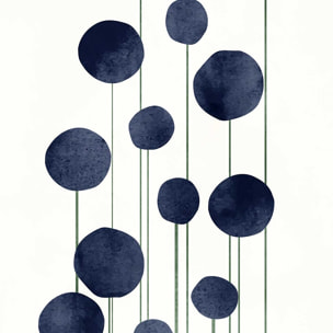 Affiche dessin ""fleurs d'eau"" Affiche sous cadre bois