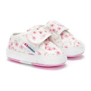 Sneakers Superga Bambina Bianco 4006 BABY STRAP CHERRY FLOWERS