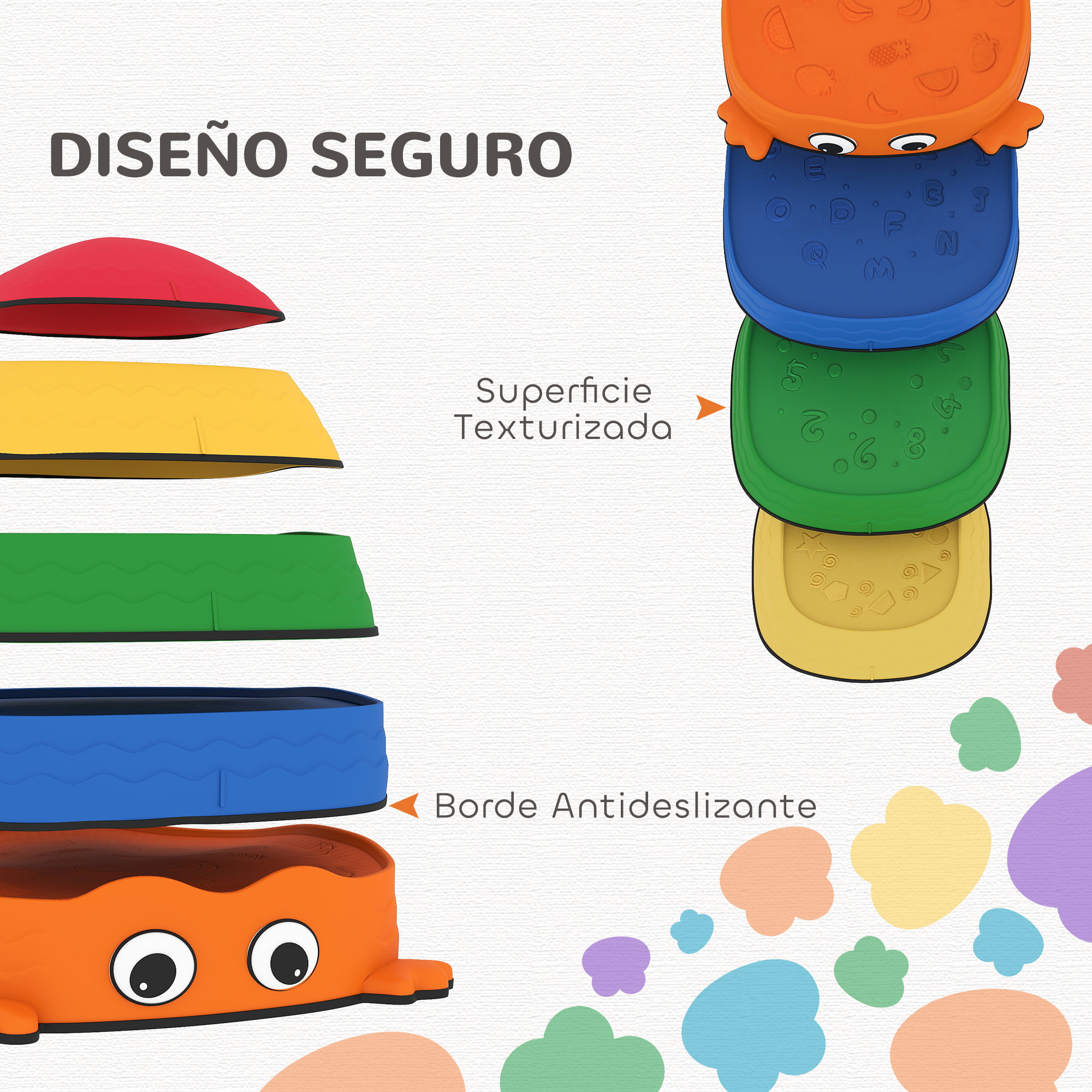 Conjunto de Piedras de Equilibrio para Niños Apilables de 5 Piezas Juego de Equilibrio para Niños de +2 Años Forma de Rana Antideslizantes para Interior y Exterior Multicolor