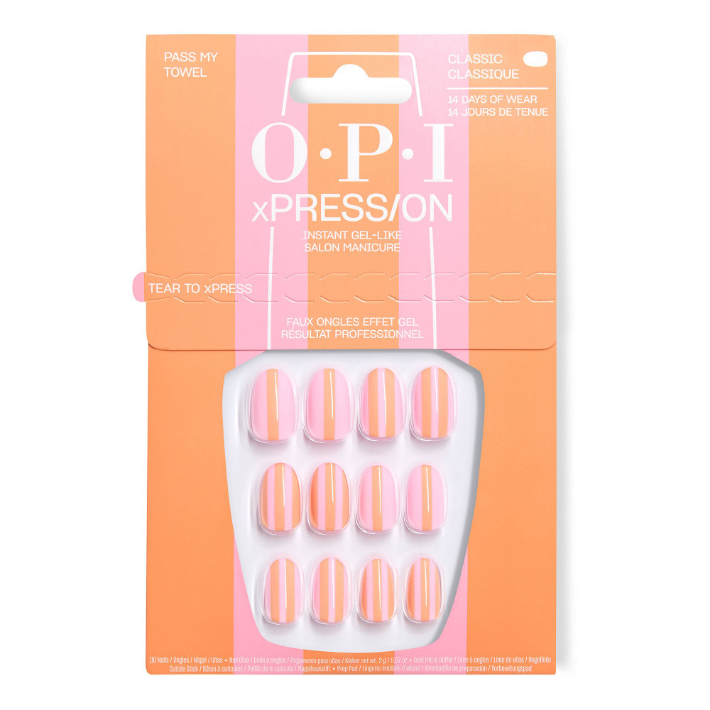 xPRESS-ON - Pass my Towel - Faux ongles réutilisables, effet gel - OPI