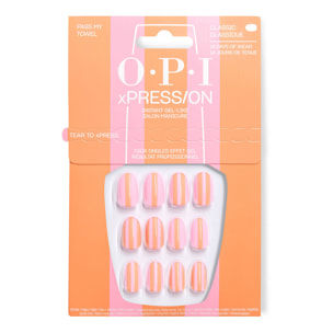 xPRESS-ON - Pass my Towel - Faux ongles réutilisables, effet gel - OPI