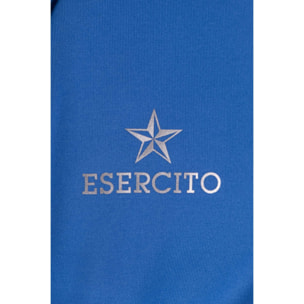 Felpa Esercito a maniche lunghe con zip sport azzurra uomo