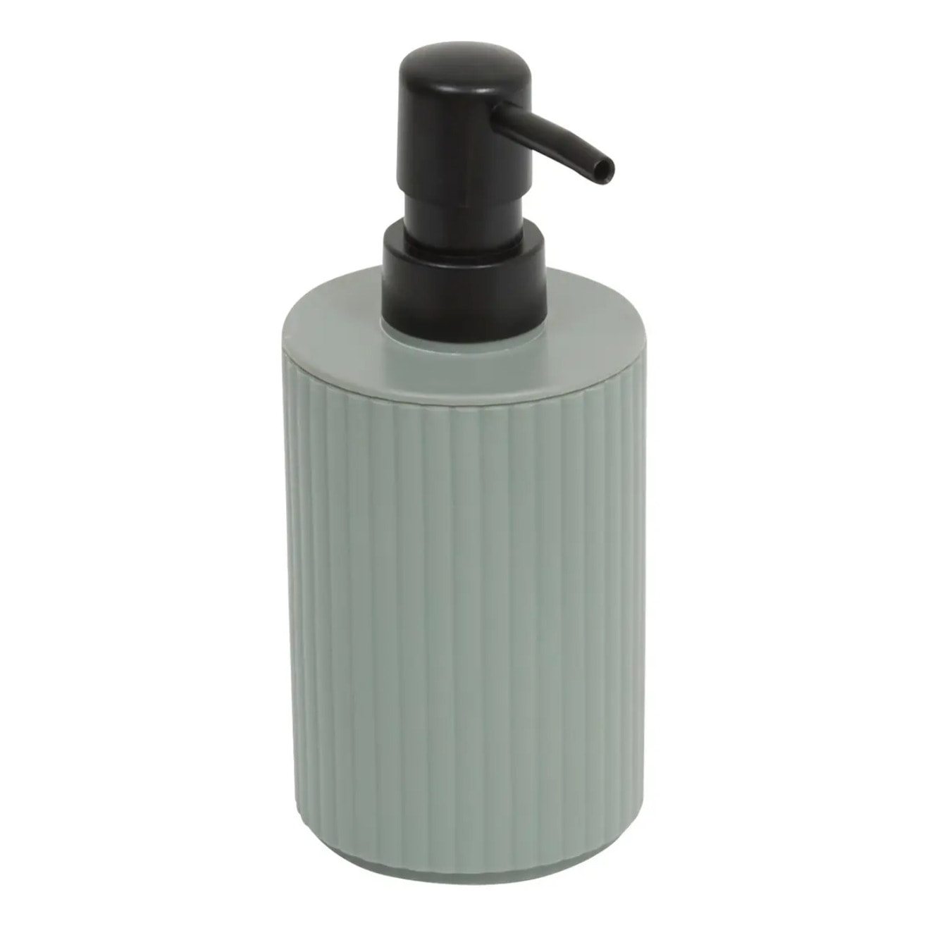 Lot distributeur de savon et gobelet strié vert