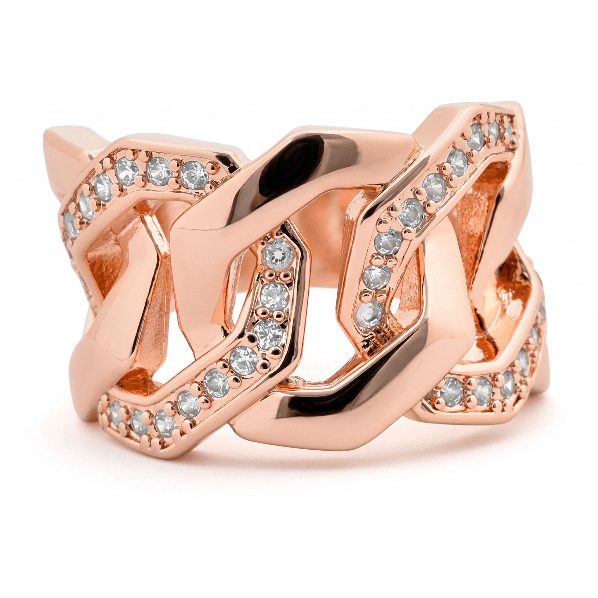 Anillo Isalzun acabado oro rosa 18k