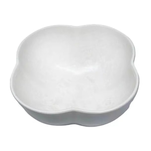 Lot de 6 BOL EN PORCELAINE BLANCHE FLORALE 11.5CM