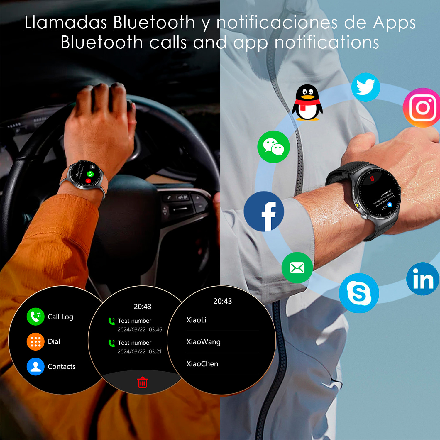 Smartwatch TK27. Llamadas Bluetooth con funciones avanzadas de salud: medición de glucosa, lípidos y ácido úrico, temperatura corporal, ECG, micro examen físico y composición corporal.