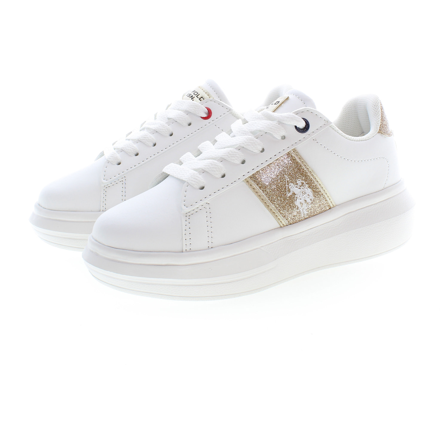 Sneakers U.S. Polo Assn White Gold