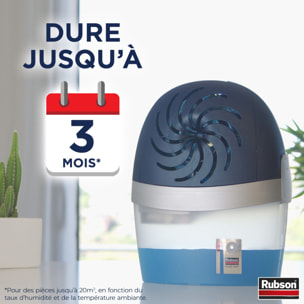 Rubson AERO 360° Absorbeur d'humidité 20 m² Incluant 1 Recharge + Lot de 6 Recharges Neutres Ultra Absorbantes