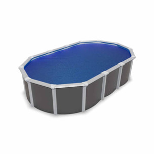 Bâche à bulles ovale pour piscine 4,9 x 3,7 m intérieur