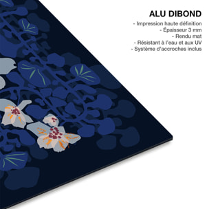 Tableau de fleurs Tableau orchidées bleues en ombre douce Tableau alu Dibond