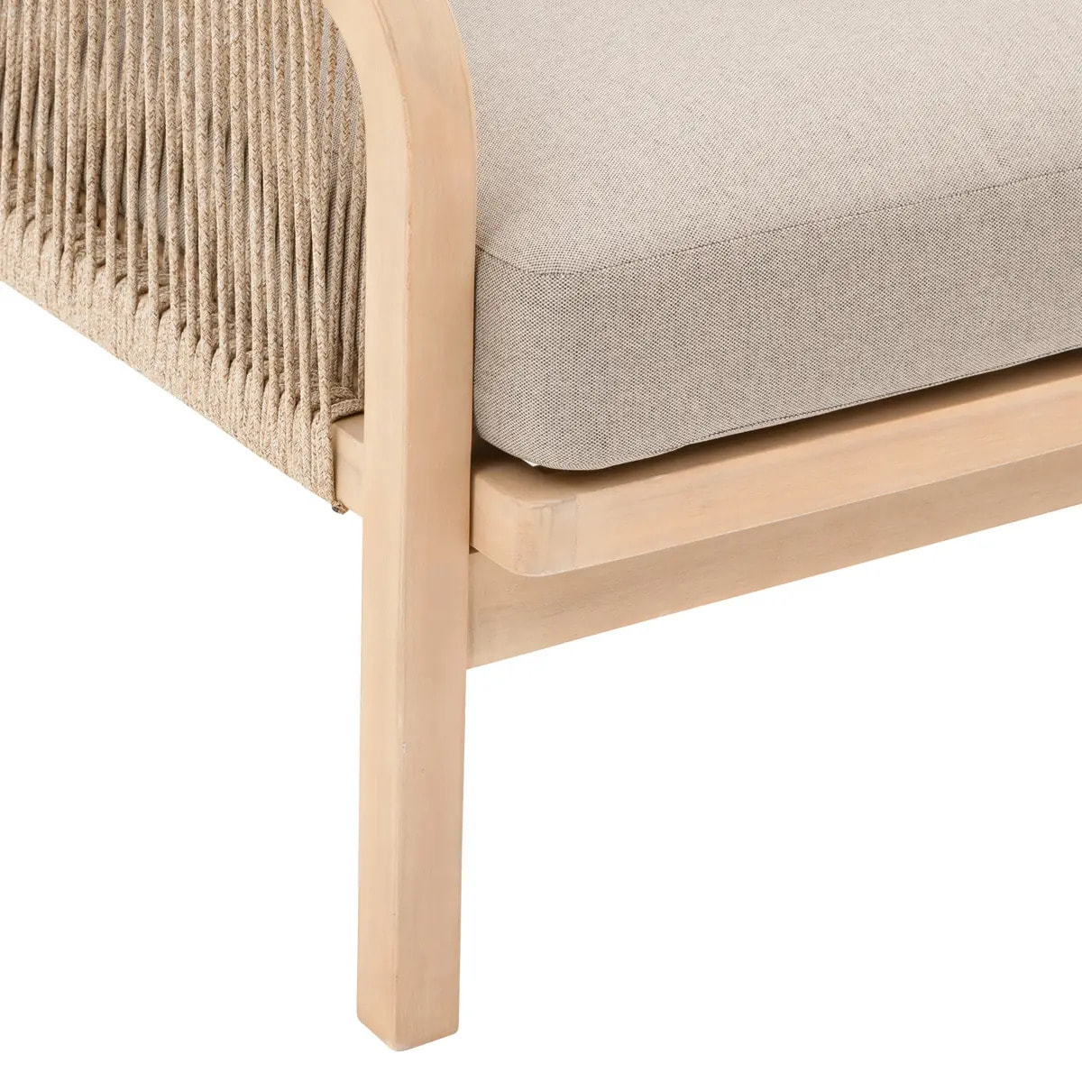 Canapé de jardin "Papouasie" acacia 2 places en polyester et acacia