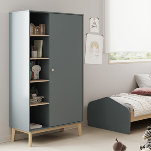 Armoire enfant 1 porte en bois - ELISE