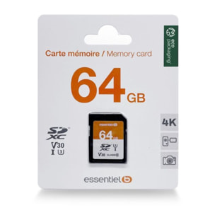 Carte SD ESSENTIELB 64Go SDXC