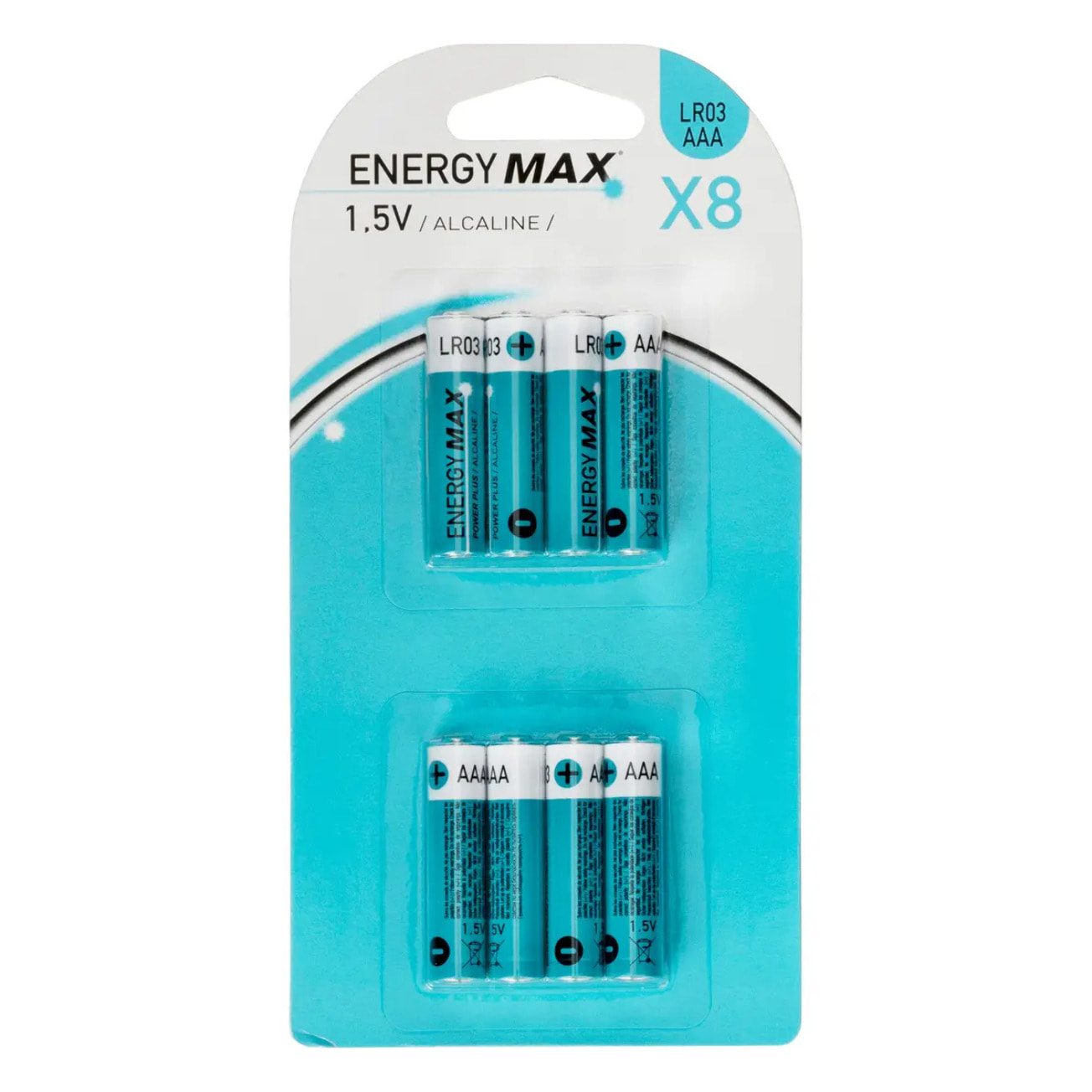 Lot de 8 piles alcaline LR03