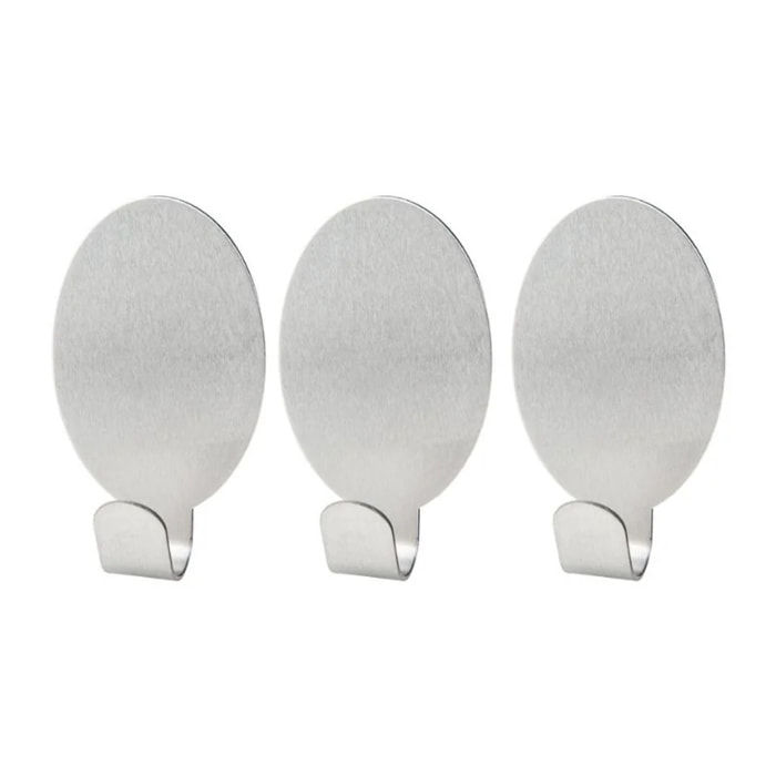 Lot de 3 crochets adhésifs universels ovales Fackelmann Tecno