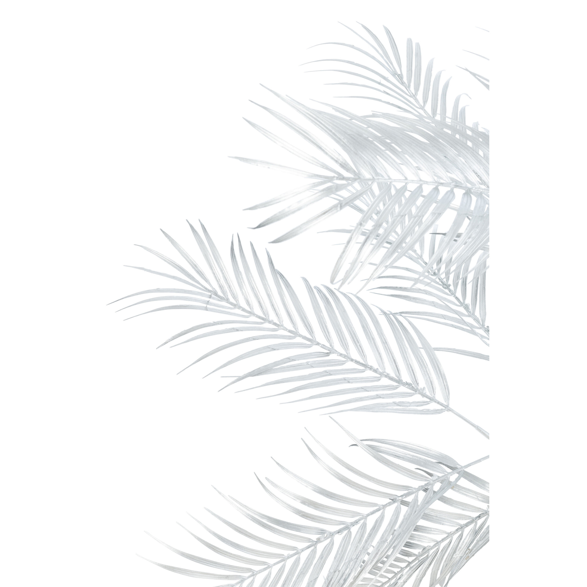 J-Line décoration Arbre Feuilles Palmier 1 Tronc - acier - argent - small