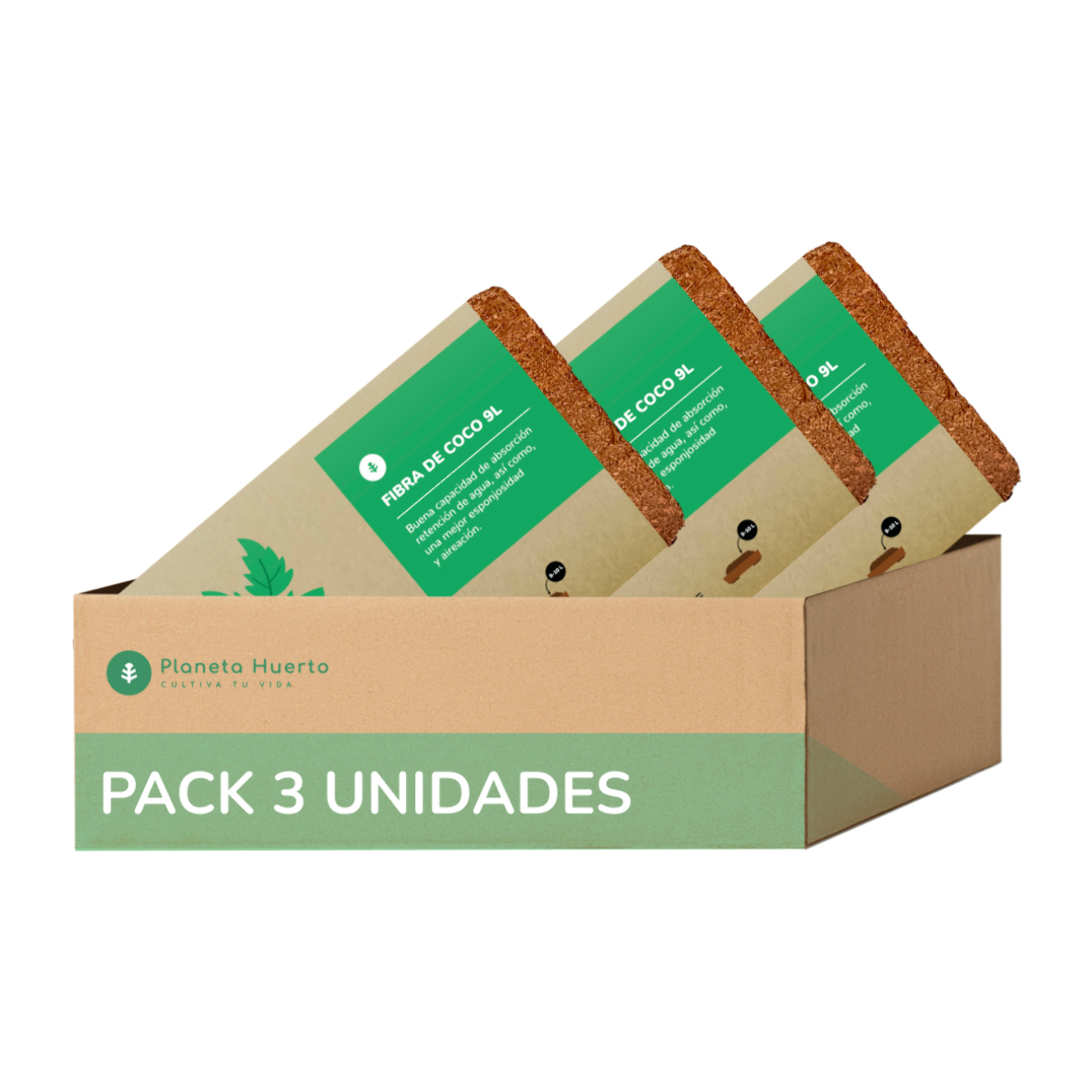 PLANETA HUERTO | Sustrato Fibra de Coco 70 Litros | Sustrato Ligero y Drenante | Perfecto para Hidroponía y Macetas
