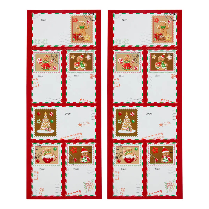 ETIQUETTES PQT KDO TIMBRES X6