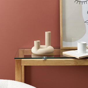 Vase Ceramique 2 Tubes Arty Nude