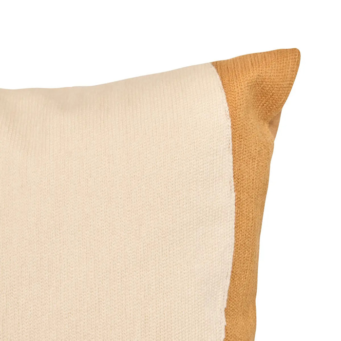 Coussin Hary marron caramel 50x30cm