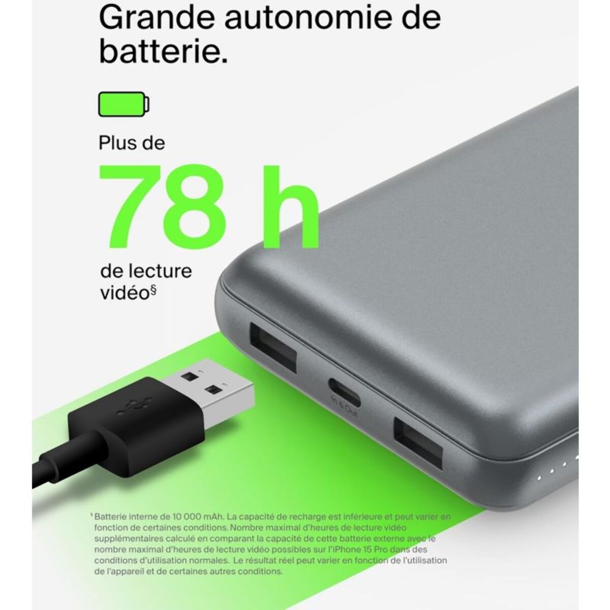 Batterie externe BELKIN 20 000 mAh grise