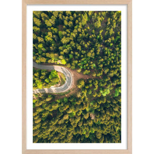 Affiche nature urbaine l' aventure Affiche + cadre en bois - Chêne