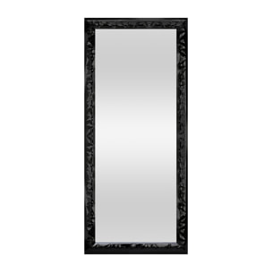 Espejo rectangular Crackie poliestireno negro 143x63x2 cm
