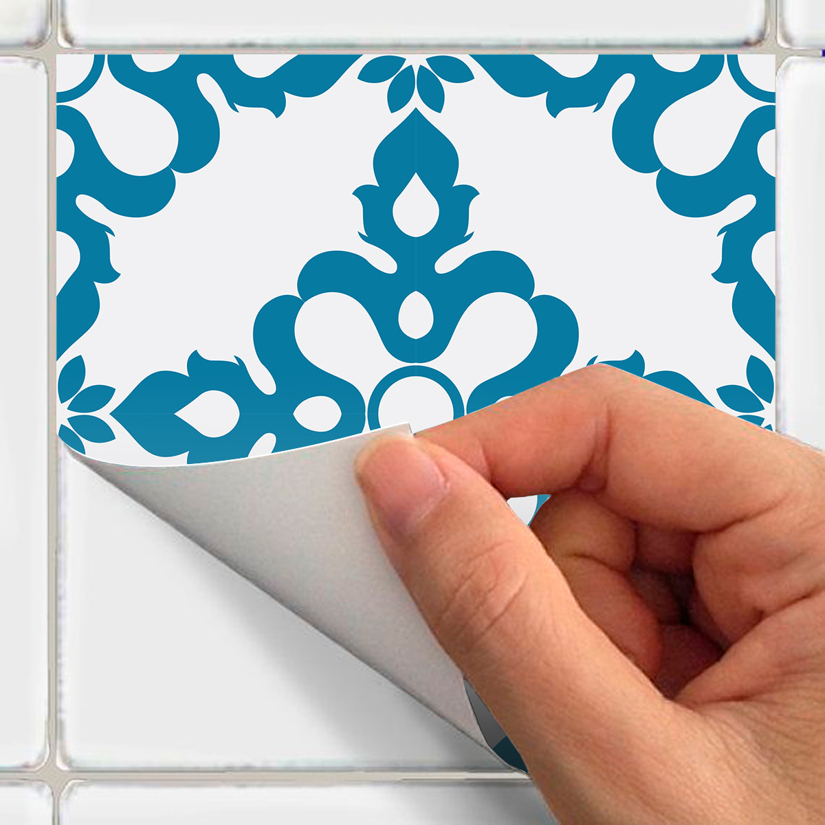 Stickers muraux - Sticker Mural Carrelage adhésif Cuisine Salle de Bain - 60 STICKERS CARRELAGES AZULEJOS EMERENCIA