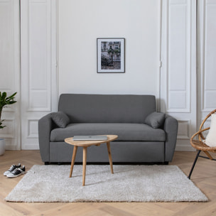 Canapé convertible MATT 2 places gris