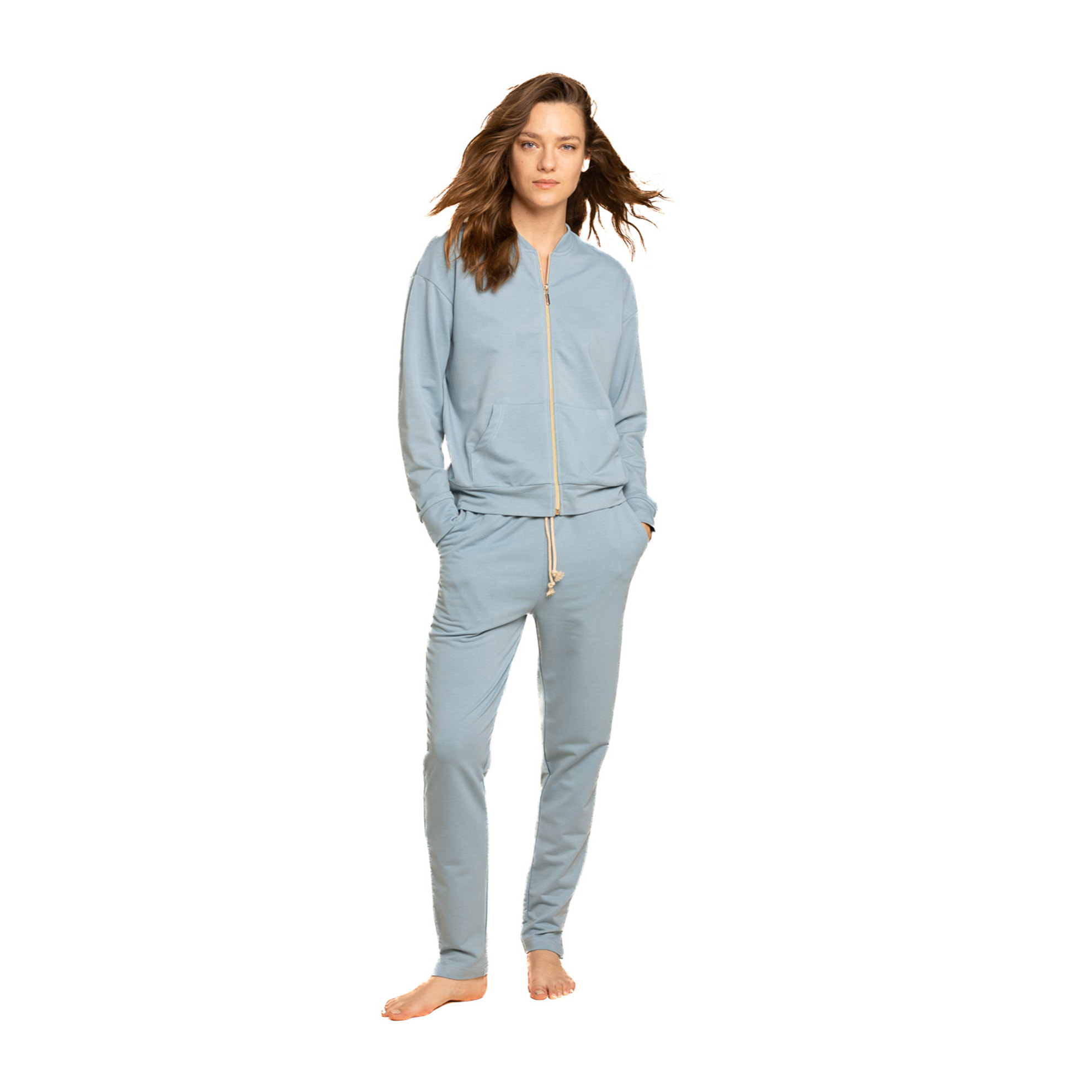 Completo loungewear donna felpa di cotone madrid Noidinotte