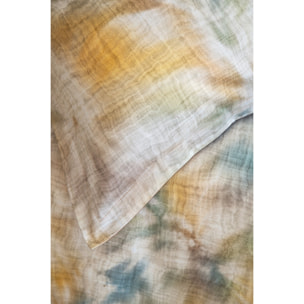 Parure housse de couette et taies oreiller 100% Satin de Coton imprimé