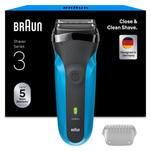 Braun Series 3, Rasoir Électrique, Rasage Sur Peau Sèche Ou Mouillée, 310S