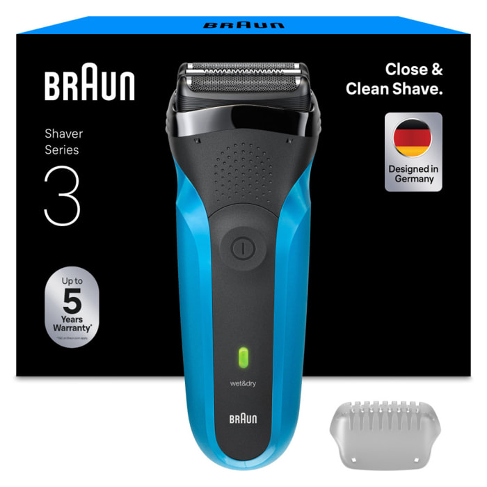 Braun Series 3, Rasoir Électrique, Rasage Sur Peau Sèche Ou Mouillée, 310S